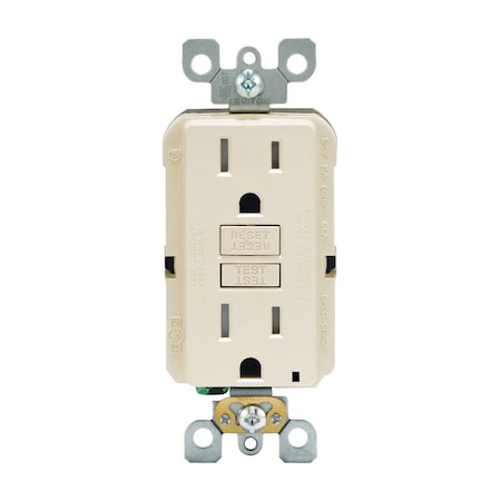 Leviton Leviton SmartlockPro 15 amps 125 V Duplex Light Almond GFCI Outlet 5-15R 1 pk GFTR1-0KT